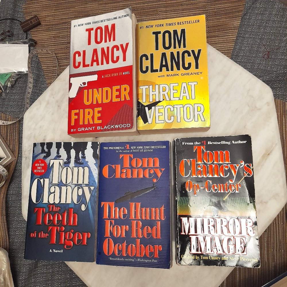 Set of 5 Tom Clancy Paperback Novels